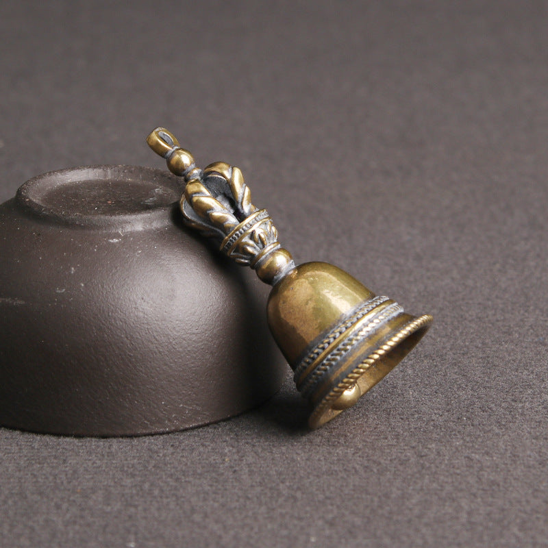 Wholesale Brass Distressed Tantric King Kong Bell Keychains